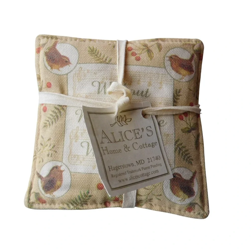 NEW Set of 4 Alices Spiced Mug‎ Mats The original Botanical Birds